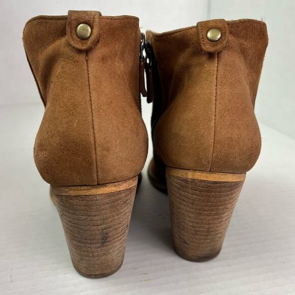 SUSINA Ankle Boots Women's Size 10M Brown Stevie Lea Cap Toe Western Boho - Picture 13 of 15